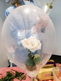 Köln Rosen im Ballon verpacken Kundenaktion Messeaktion Marktgeburtstag Messe Muttertag Valentinstag